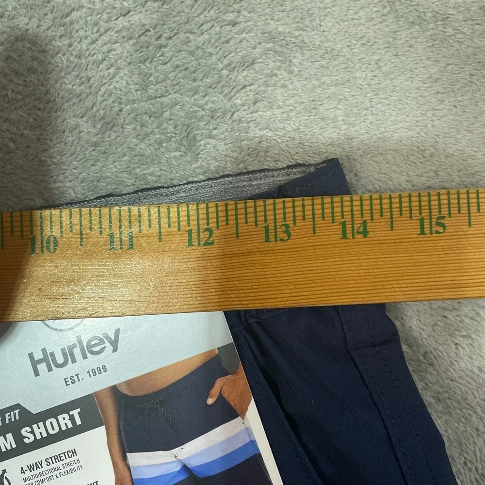 NWT Hurley Swim Short Men's Small Navy Blue Polyester Spandex